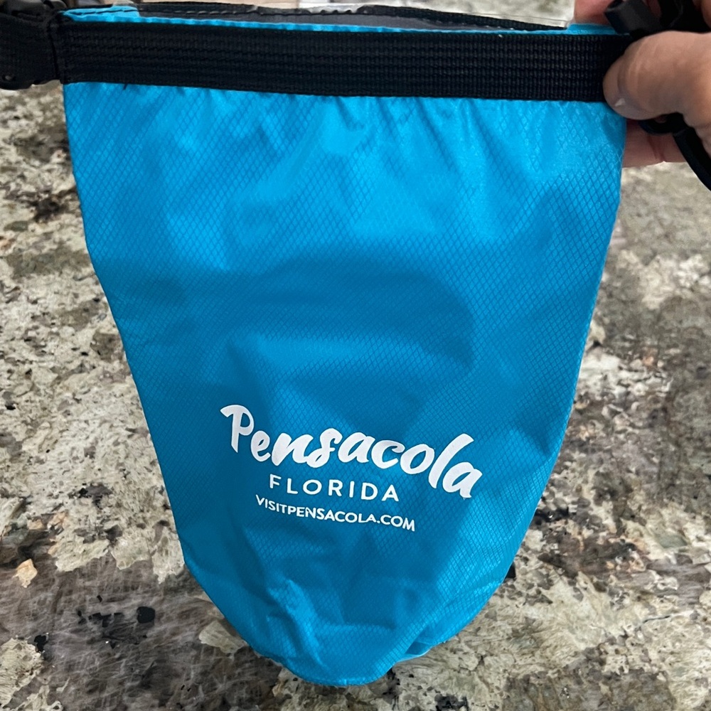 Pensacola, Florida Blue Waterproof Dry Bag - Brand New! 7”x 12”